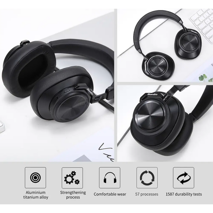 Wireless headphones Bluedio T6 Bluetooth 5.0 ANC Foldable - Wireless Earphones