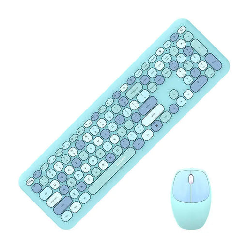 Wireless keyboard + mouse set MOFII 666 2.4G (Blue) - Sets<<<Keyboards<<<Gaming<<<InnproXML