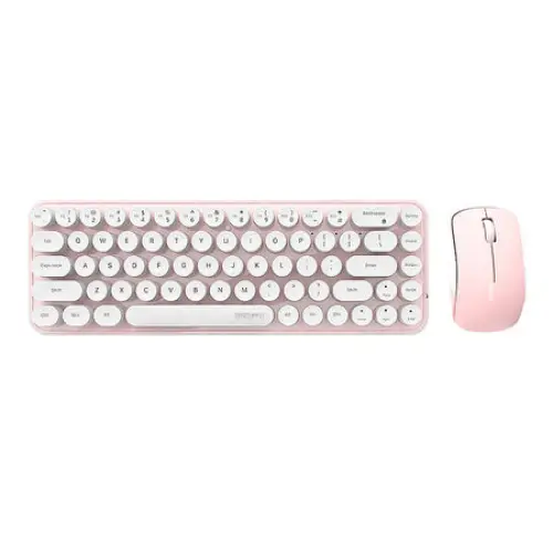 Wireless keyboard + mouse set MOFII Bean 2.4G (White-Pink) - Sets<<<Keyboards<<<Gaming<<<InnproXML