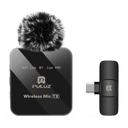 Wireless Lavalier Microphone PULUZ PU648B (USB-C) - Lavalier<<<Microphones<<<Audio<<<InnproXML