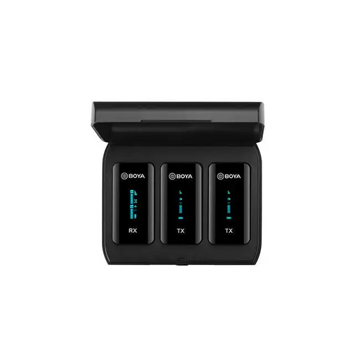 Wireless microphone system with transmitter BOYA BY-XM6-K2 - Микрофони<<<Компютърна периферия<<<ValiAPI