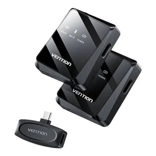 Wireless microphone x2 Vention NCBB0 USB-C (black) - Lavalier<<<Microphones<<<Audio<<<InnproXML&&&Електроника Периферни