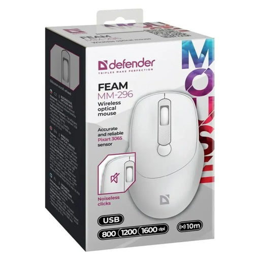 Wireless Mouse Defender MM-296 RF White - Гейминг Мишка и Подложка за Мишка<<<Компютър Игри<<<Компютри|