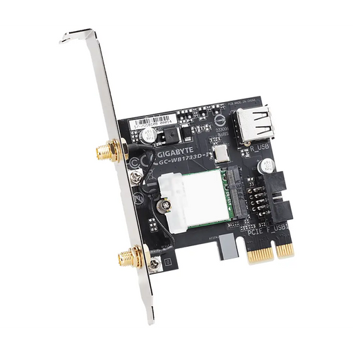 Wireless PCI Express adapter Gigabyte GC-WB1733D-I 2x2 802.11ac 160MHz Bluetooth 5.0 - Безжични адаптери<<<Мрежово