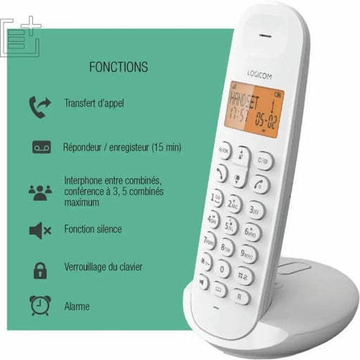Wireless Phone Logicom DECT ILOA 155T SOLO White - Електроника Телефони и таблети<<<Компютри|