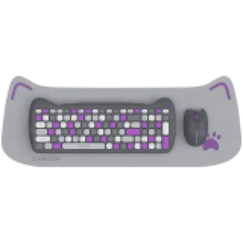 Wireless Set Keyboard Mouse Pad CANYON KITTY EDITION CNS-HSETW6VT CNS-HSETW6VT - Клавиатури<<<Периферия<<<Компютри и