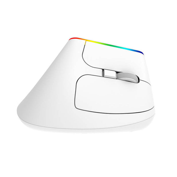 Wireless Vertical Mouse Delux M618C 2.4G 1600DPI RGB (white) - Vertical mice<<<Mice<<<Gaming<<<InnproXML