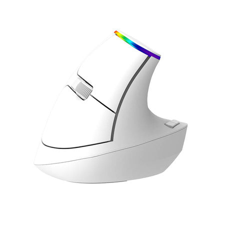 Wireless Vertical Mouse Delux M618C 2.4G 1600DPI RGB (white) - Vertical mice<<<Mice<<<Gaming<<<InnproXML