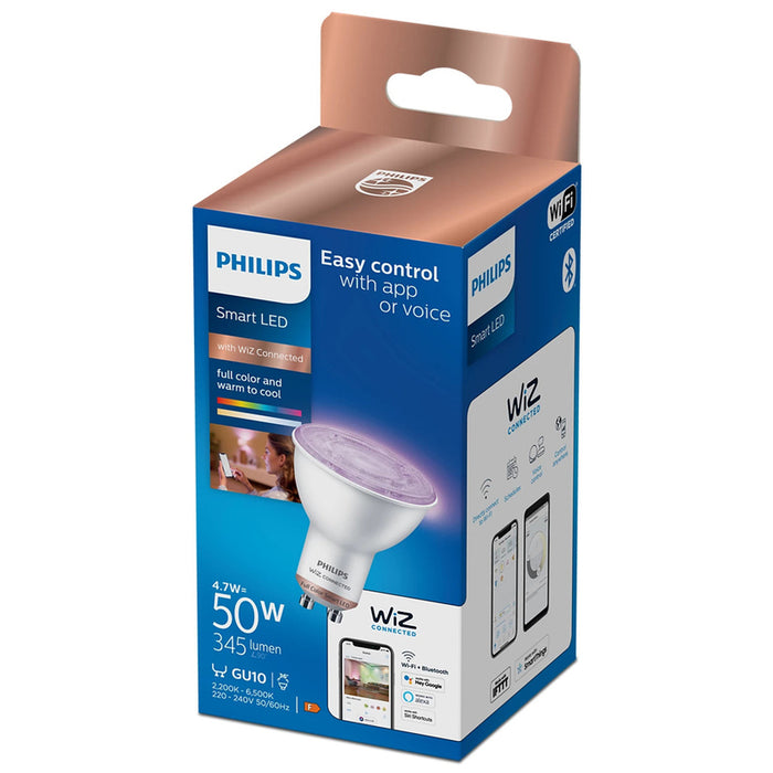 LED BULB GU10 4.7W 22-65K 345LM DIMMABLE MAT RGB WI-FI WIZ