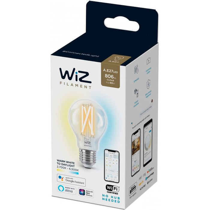 LED BULB FILAMENT E27 6.7W 27-65K 806LM DIMMABLE WI-FI WIZ