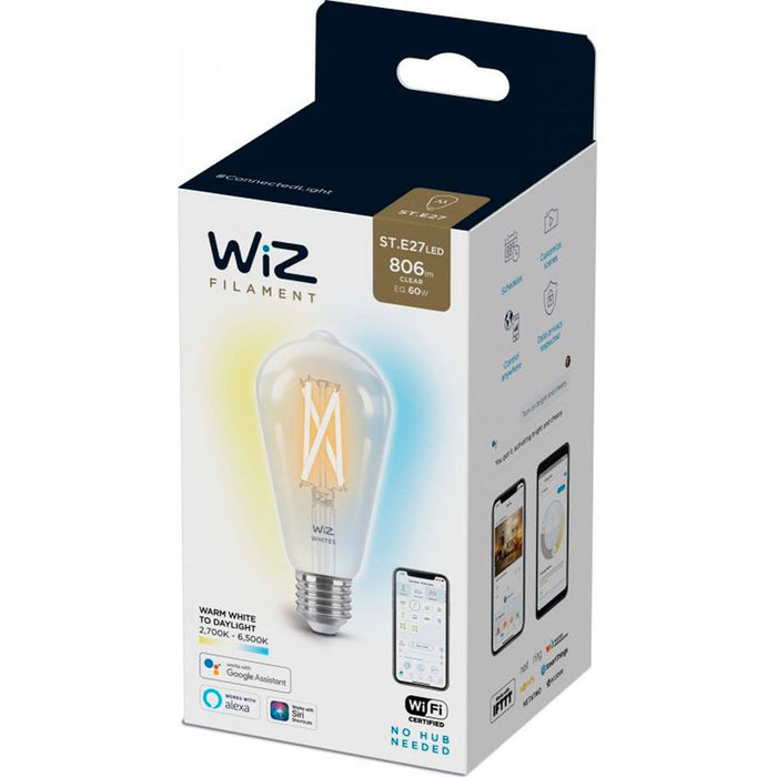 LED BULB FILAMENT E27 6.7W 27-65K 806LM DIMMABLE WI-FI WIZ
