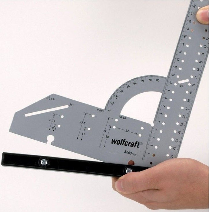 RIGHT ANGLE 50 CM WITH WOLFCRAFT ANGLE METER