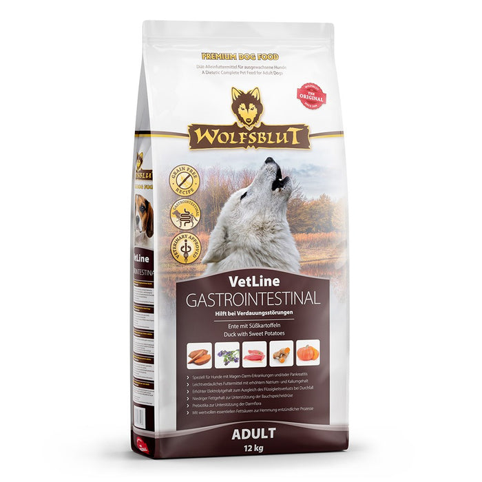 WOLFSBLUT VetLine Gastrointestinal Duck - dry dog food - 12kg