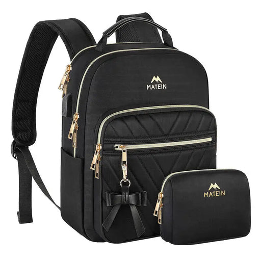 Women’s 10.5’’ travel backpack with makeup bag Matein 1342 Black - Bags cases backpacks<<<IT Accessories<<<InnproXML