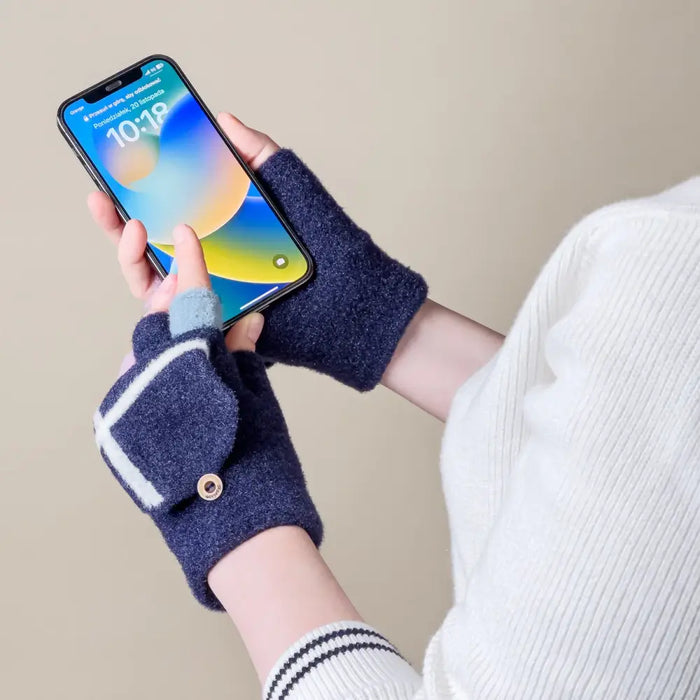 Women’s/children’s winter phone gloves - black - Cycling gloves<<<HurtelXML