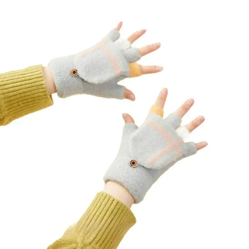 Women’s/children’s winter phone gloves - gray - Cycling gloves<<<HurtelXML
