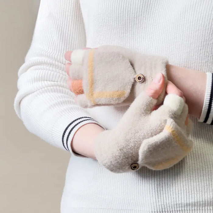Women’s/children’s winter phone gloves - white - Cycling gloves<<<HurtelXML