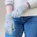 Women’s winter telephone gloves with a snowman and a Christmas tree - green - Cycling gloves<<<HurtelXML