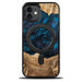 Wood and Resin Case for iPhone 12/12 Pro MagSafe Bewood Unique Neptune - Navy Blue & Black - Cell phone cases