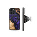 Wood and Resin Case for iPhone 14 Pro Max MagSafe Bewood Unique Violet - Purple and Black - Cell phone cases