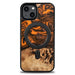 Wood and resin case for iPhone 15 MagSafe Bewood Unique Orange - orange and black - Cell phone cases