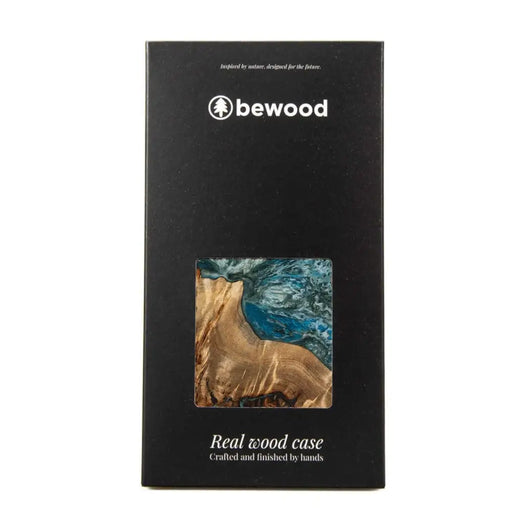 Wood and resin case for Samsung Galaxy A54 5G Bewood Unique Planet Earth - blue-green - Cell phone cases