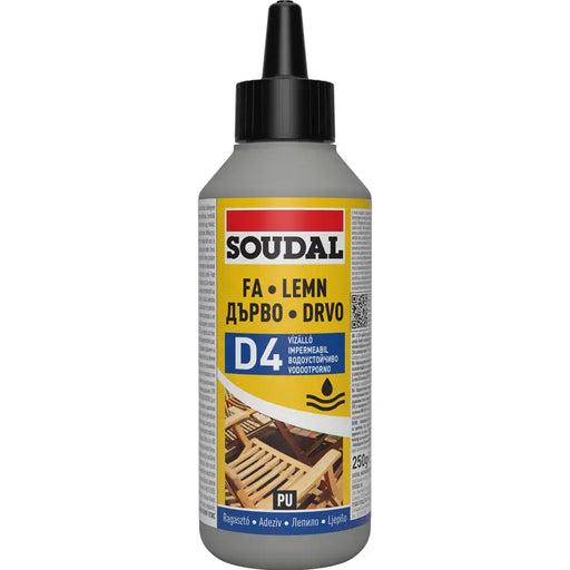WOOD GLUE D4 POLYURETHANE 250 ML SOUDAL - Лепила<<<Лепила и ленти<<<Бои и лакове<<<Praktiker&&&Лепила<<<Лепила и