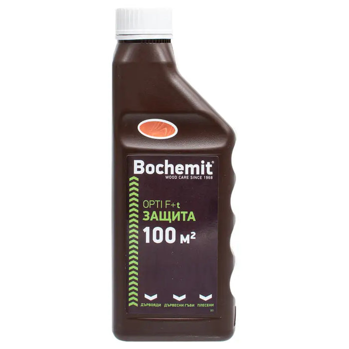WOOD IMPREGNANT CONCENTRATE BROWN 1 KG BOCHEMIT OPTI F + t - Импрегнанти<<<Лакове и импрегнанти за дърво<<<Бои и