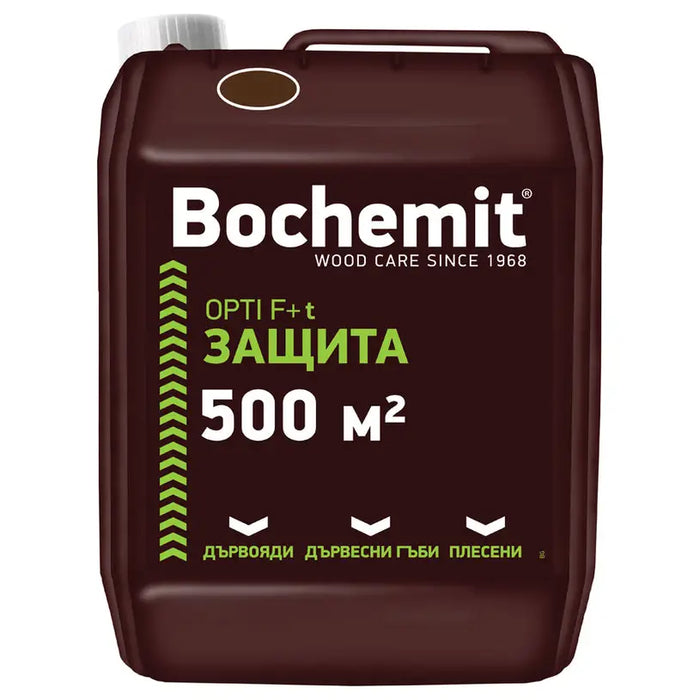 WOOD IMPREGNANT CONCENTRATE BROWN 5 KG BOCHEMIT OPTI F + t - Импрегнанти<<<Лакове и импрегнанти за дърво<<<Бои и