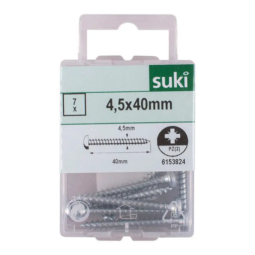 WOOD SCREW 4.5X40 MM SUKI 7 PCS - Винтове<<<Винтове и болтови съединения<<<Инструменти и железария<<<Praktiker