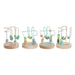 Wooden Game DKD Home Decor Wood Multicolour 4 Pieces 9 x 9 x 12 cm - Декорация и Осветление<<<Дом