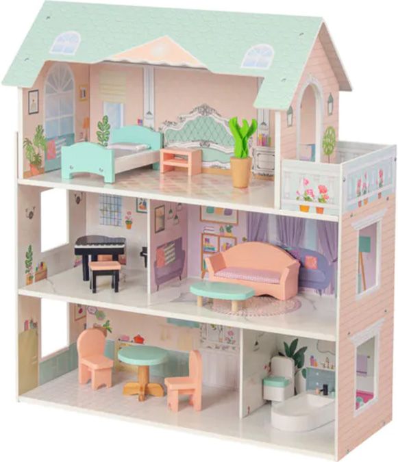 Wooden Dollhouse - Maya, 3 Levels