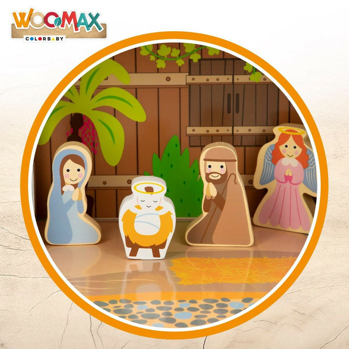 Christmas nativity set Woomax Wood 29,5 x 16,5 x 22 cm (20 Pieces) (6 Units)