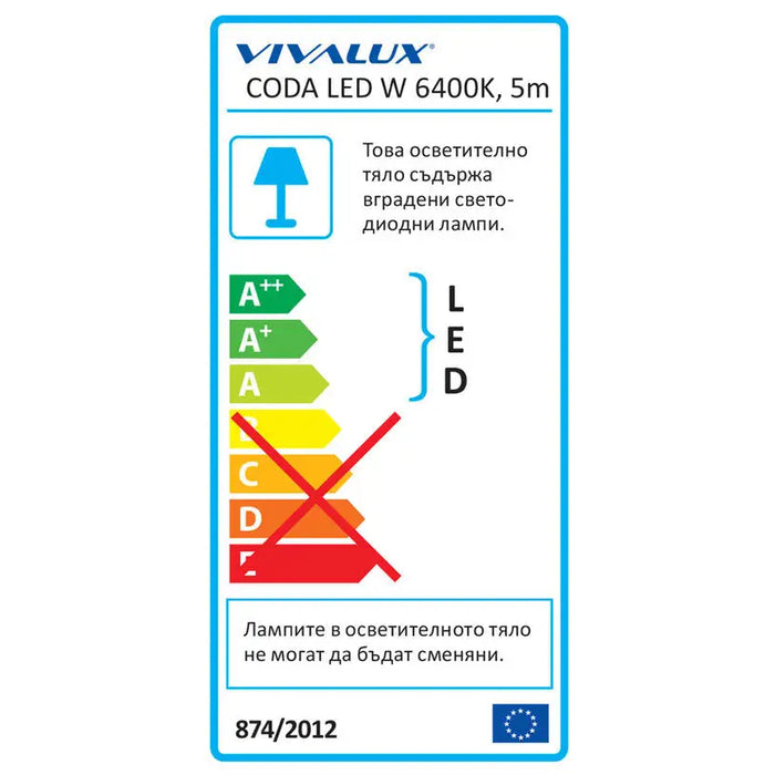 WORLD. STRIP CODA LED-W 6400K IP20 12 V DC 4.8W/M 210LM/M VIVALUX - LED ленти и аксесоари<<<Вътрешно