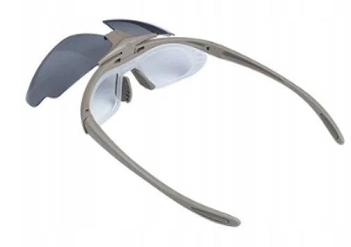 Wosport Tan shooting glasses - 3 interchangeable visors, strap