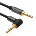 Wozinsky AUX cable angled (male-male) mini jack cable 1.5 m black - Audio cables<<<HurtelXML