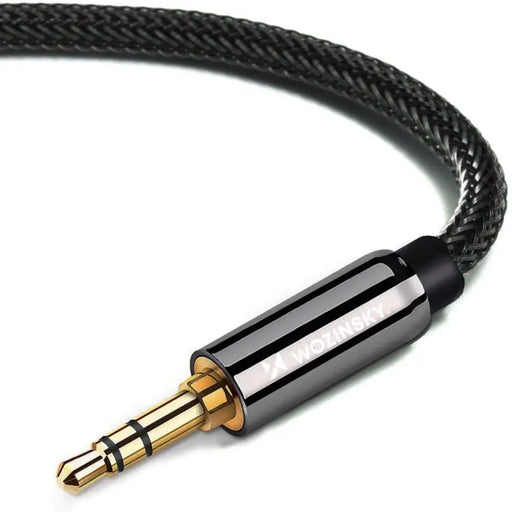 Wozinsky AUX cable angled (male-male) mini jack cable 3 m black - Audio cables<<<HurtelXML