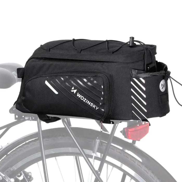 Wozinsky bike carrier bag with 9l shoulder strap (rain cover included) black (WBB22BK) - Torby rowerowe<<<HurtelXML