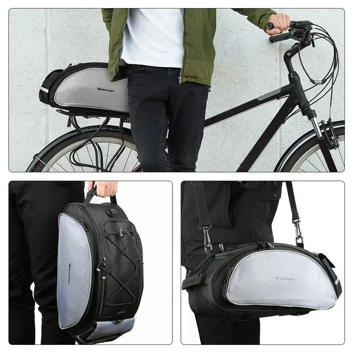 Wozinsky bike carrier bag with shoulder strap 13l black (WBB1BK) - Torby rowerowe<<<HurtelXML&&&Bags