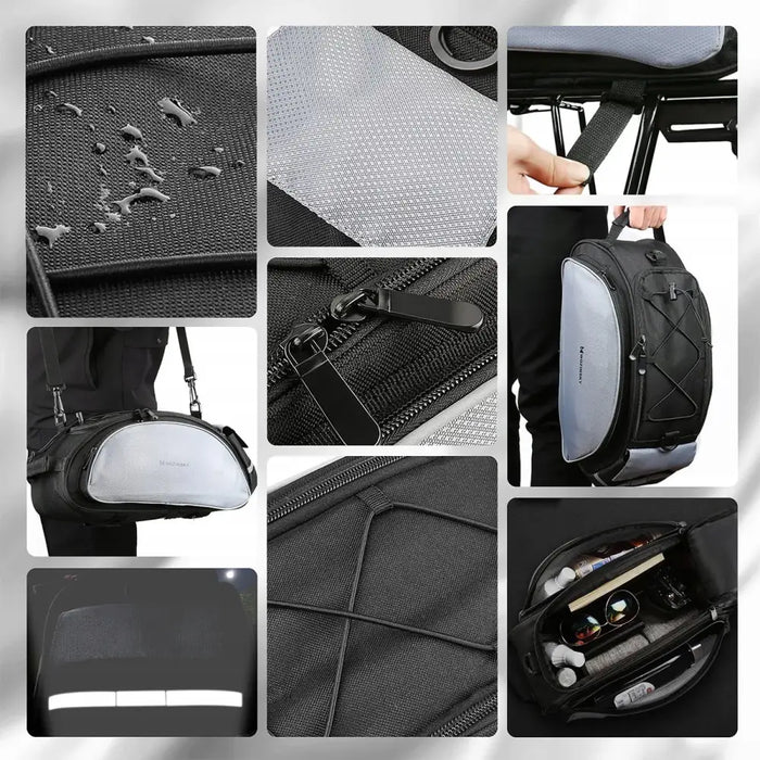 Wozinsky bike carrier bag with shoulder strap 13l black (WBB1BK) - Torby rowerowe<<<HurtelXML&&&Bags