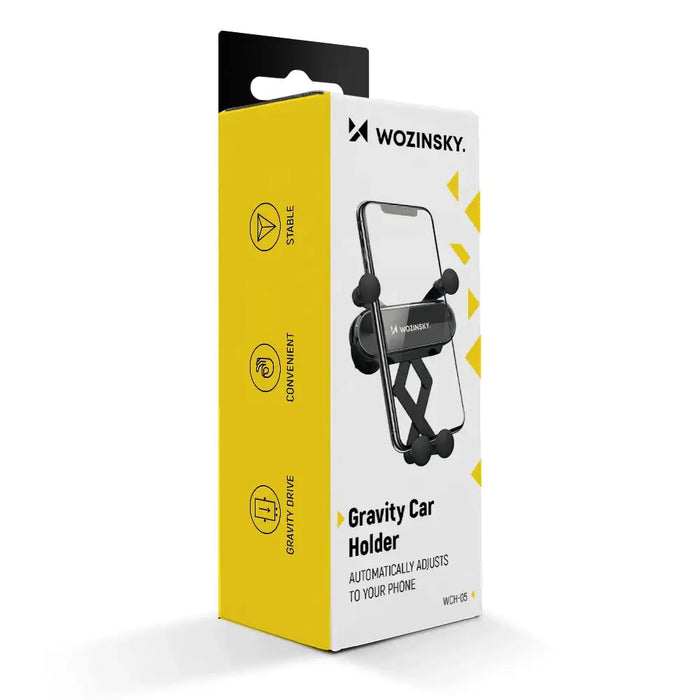 Wozinsky car phone holder gravity for ventilation grille black (WCH-05) - Uchwyty samochodowe do telefonów<<<HurtelXML