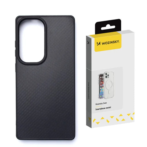 Wozinsky Carbon Fiber Case with MagSafe for Samsung Galaxy S25 - Black - Cell phone cases and covers<<<HurtelXML