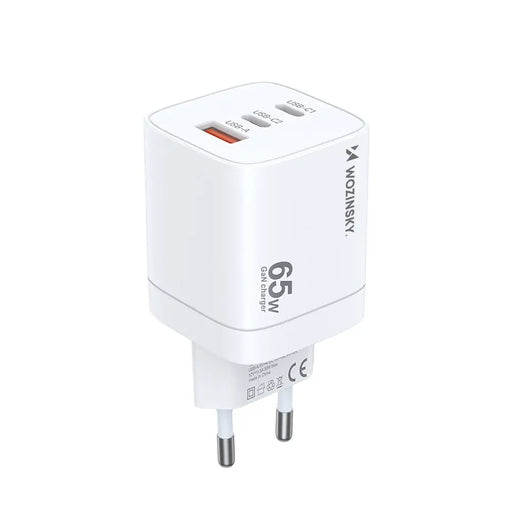 Wozinsky CGWCW 65W GaN Wall Charger USB-A / 2 x USB-C - White - Cell phone USB charger<<<HurtelXML