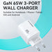 Wozinsky CGWCW 65W GaN Wall Charger USB-A / 2 x USB-C - White - Cell phone USB charger<<<HurtelXML