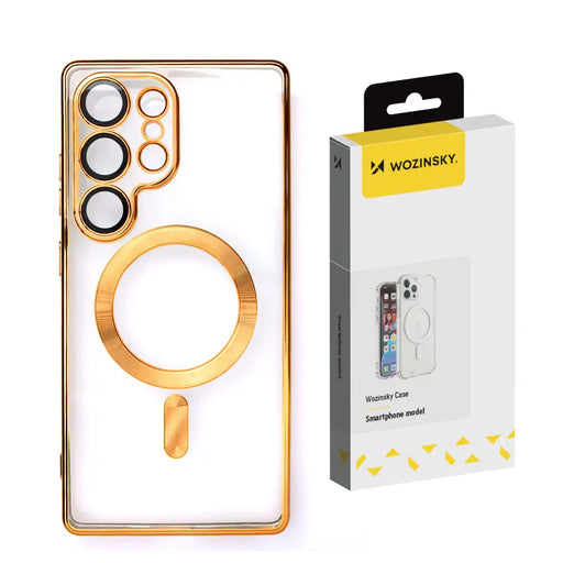 Wozinsky Electroplated Case with Magsafe for Samsung Galaxy S25+ - Gold - Cell phone cases and covers<<<HurtelXML