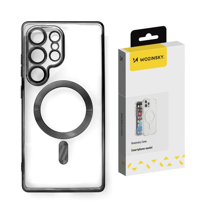 Wozinsky Electroplated Magsafe case for Samsung Galaxy S24 FE - black - Cell phone cases and covers<<<HurtelXML