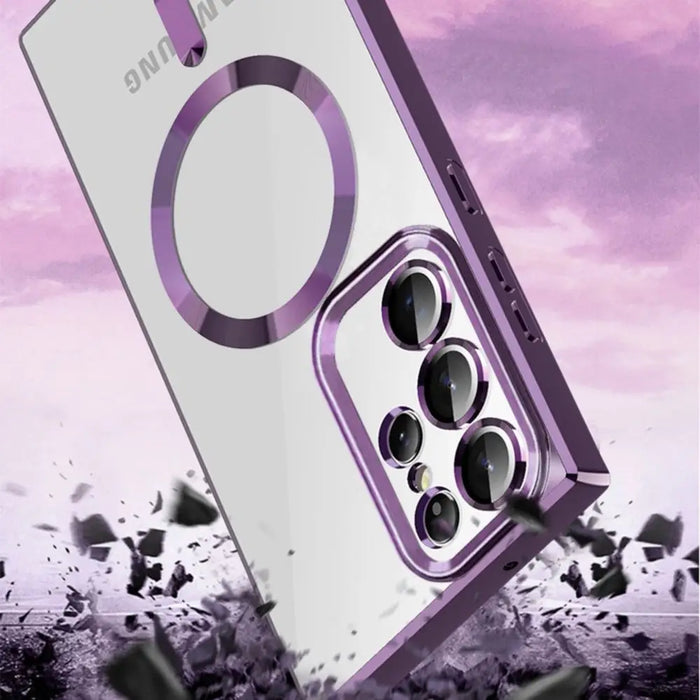 Wozinsky Electroplated Magsafe case for Samsung Galaxy S24 FE - blue - Cell phone cases and covers<<<HurtelXML