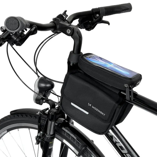 Wozinsky frame bike bag bicycle pannier waterproof phone case 1.5l black (WBB26BK) - Torby rowerowe<<<HurtelXML