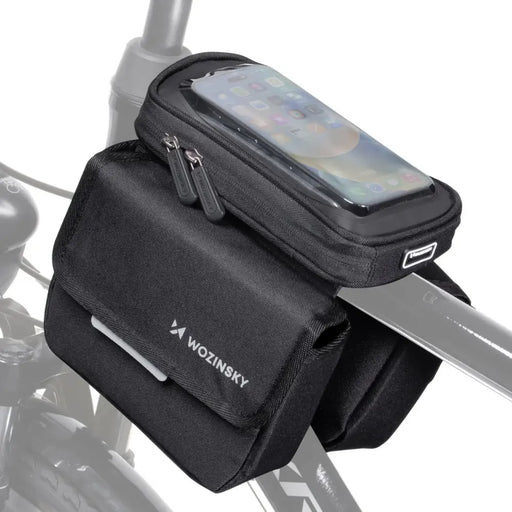 Wozinsky frame bike bag bicycle pannier waterproof phone case 1.5l black (WBB26BK) - Torby rowerowe<<<HurtelXML