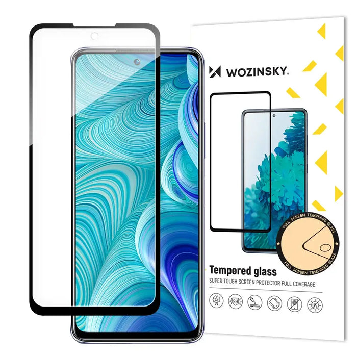Wozinsky Full Glue Infinix Hot 11S NFC Full Screen Tempered Glass with Frame black (case friendly) - Cell phone